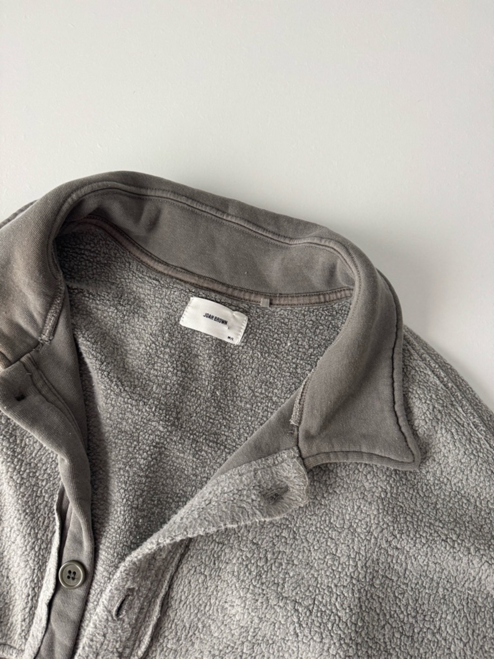Joah Brown Oversized Button Down Flannel Shacket Sage - Picture 3 of 4